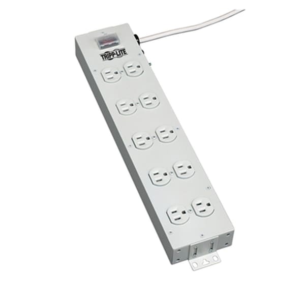 Doomsday Power Strip, Surge, 5-15R, 5-15P, 15 ft., Light Gray DO132162 - main